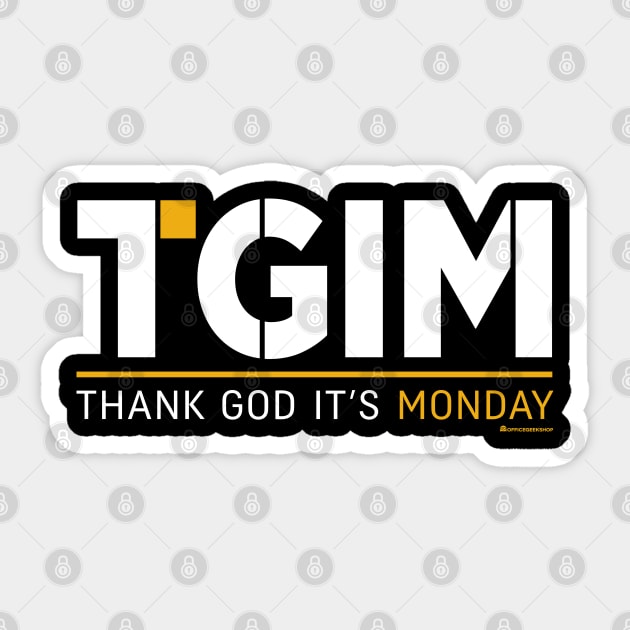 THANK GOD IT'S MONDAY Sticker by officegeekshop